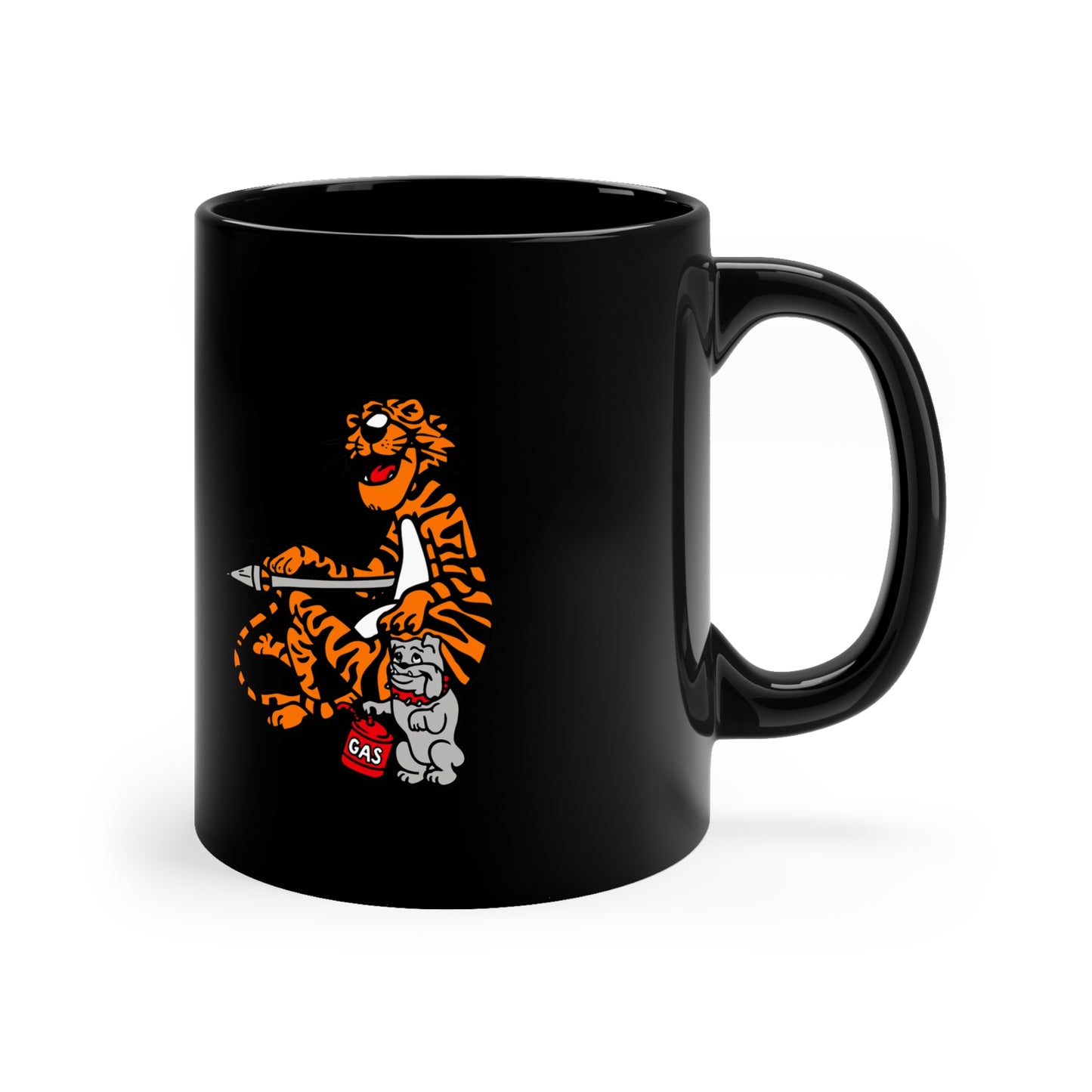 Young Tiger Black Coffee Mug - Classic 11oz Ceramic Coffee Cup