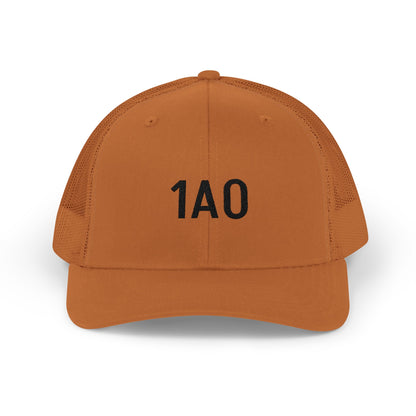1A0 Embroidered Trucker Cap - Snapback Mesh Hat