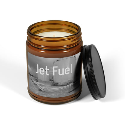 Jet Fuel Scented Soy Candle — Amber Jar Aromatherapy Candle