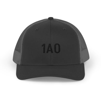 1A0 Embroidered Trucker Cap - Snapback Mesh Hat