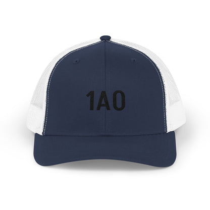 1A0 Embroidered Trucker Cap - Snapback Mesh Hat