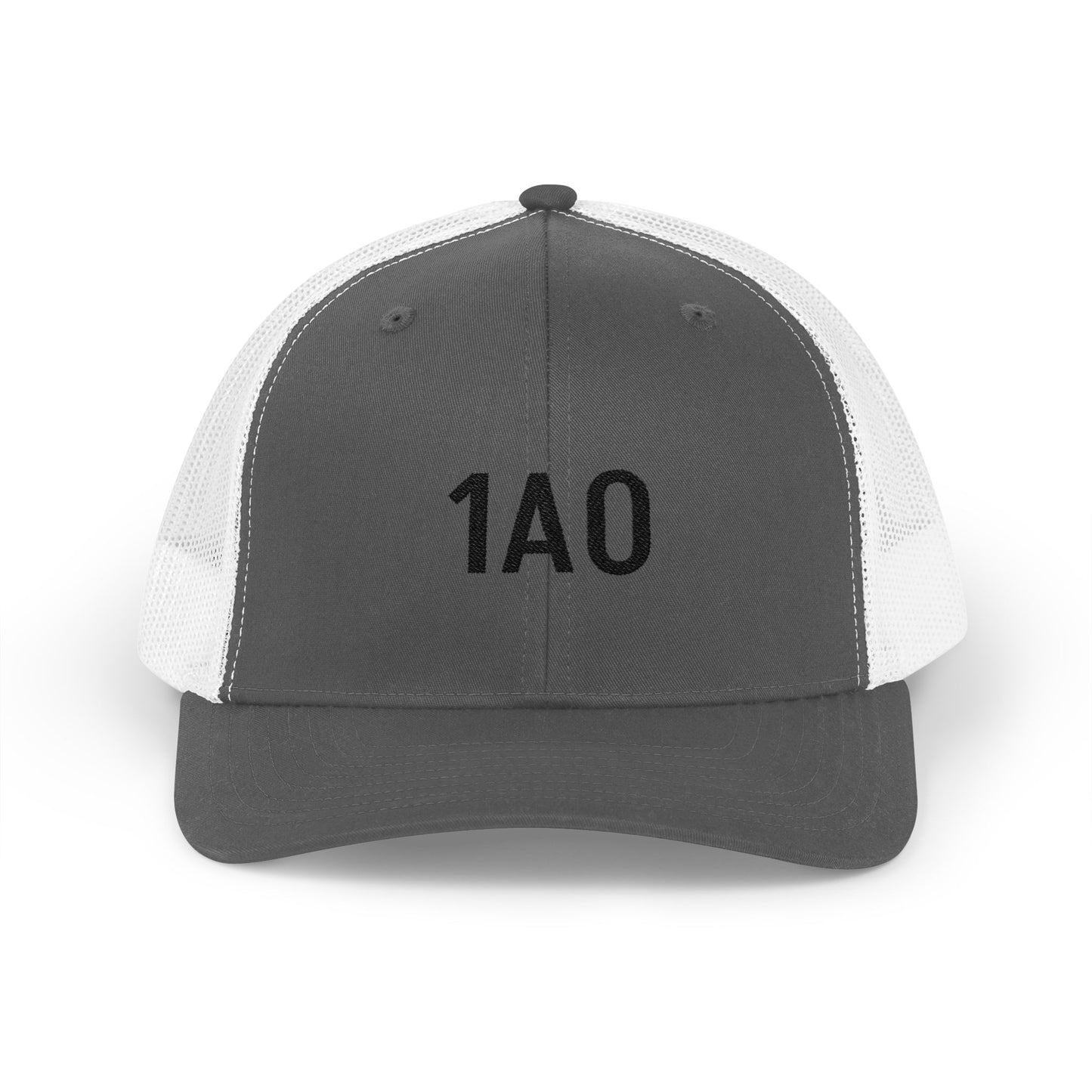 1A0 Embroidered Trucker Cap - Snapback Mesh Hat