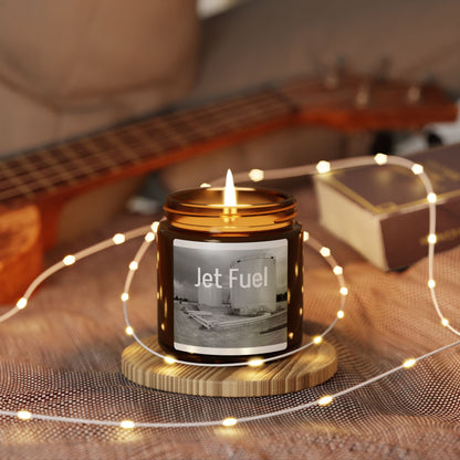Jet Fuel Scented Soy Candle — Amber Jar Aromatherapy Candle