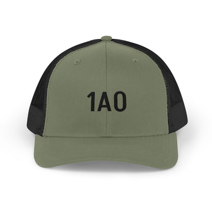 1A0 Embroidered Trucker Cap - Snapback Mesh Hat