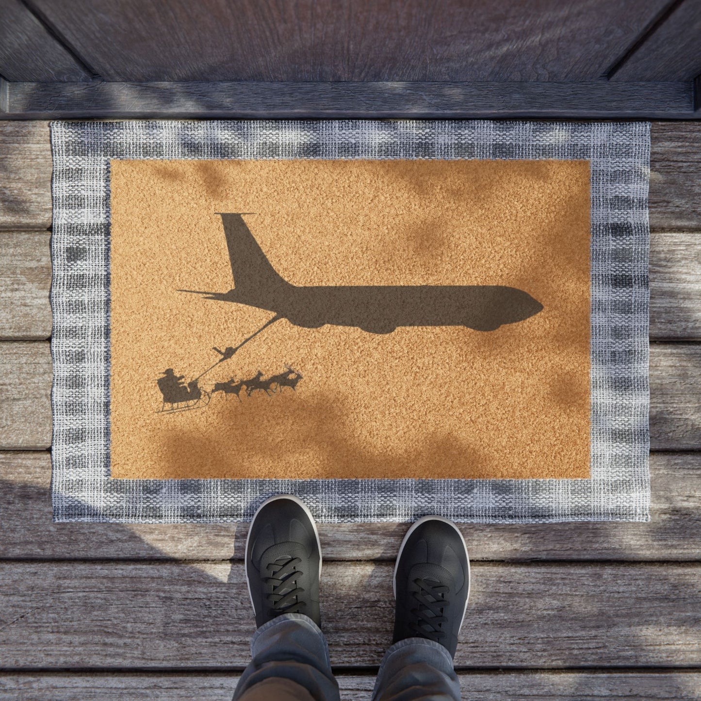 Refueling Santa Doormat
