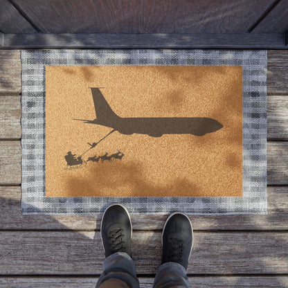 Refueling Santa Doormat