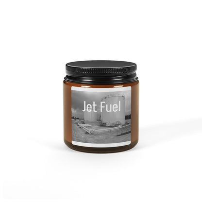 Jet Fuel Scented Soy Candle — Amber Jar Aromatherapy Candle