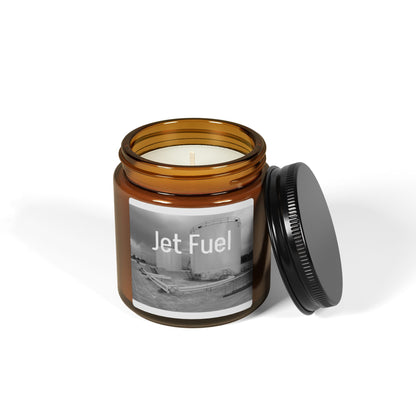 Jet Fuel Scented Soy Candle — Amber Jar Aromatherapy Candle